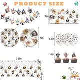 Dog Birthday Party Supplies Serves 20, Puppy Party Decorations Dog Party Plates Banner Napkins Paws Balloons Table Cover And Cake Topper For Doggy Kids Dog Party Decorations
