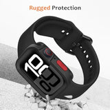 Rugged Case Compatible With Apple Watch Case 42Mm Series 11/10, Soft Flexible Tpu Shockproof Protective Bumper Cover For Iwatch 42Mm, Black