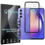 Inskin Tempered Glass Screen Protector for Samsung Galaxy A54 5G SM-A546 6.4 inch [2023] - Ultimate 2+2 Bundle with Camera Lens Guard and Auto Alignment Tray - Ultra HD, Case Compatible