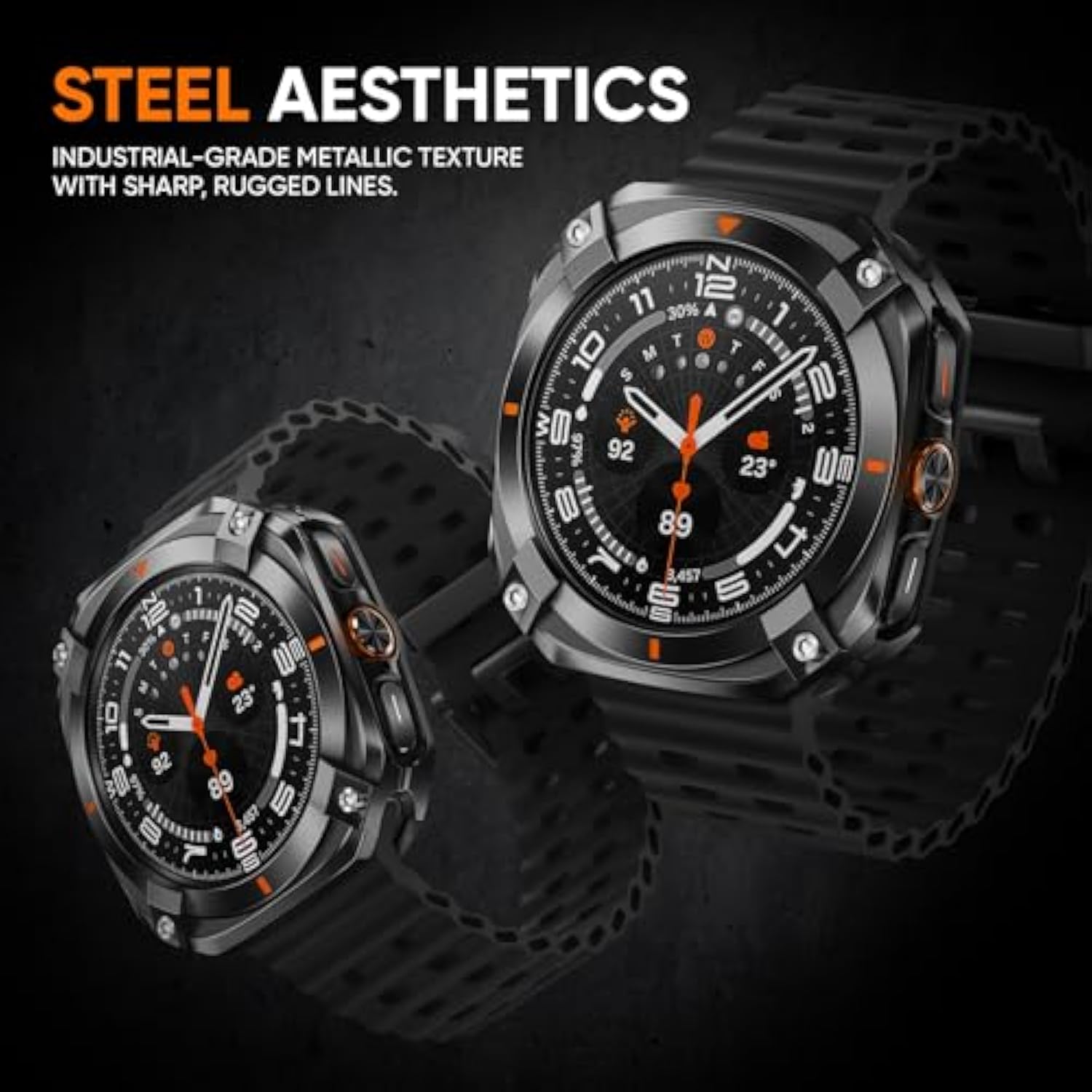 Metal Case For Samsung Galaxy Watch Ultra (2025/2024), Rugged Stainless Steel Protective Bezel With Back Cover, Bumper Cover For Samsung Galaxy Ultra Watch 47Mm (Multiple Colors)