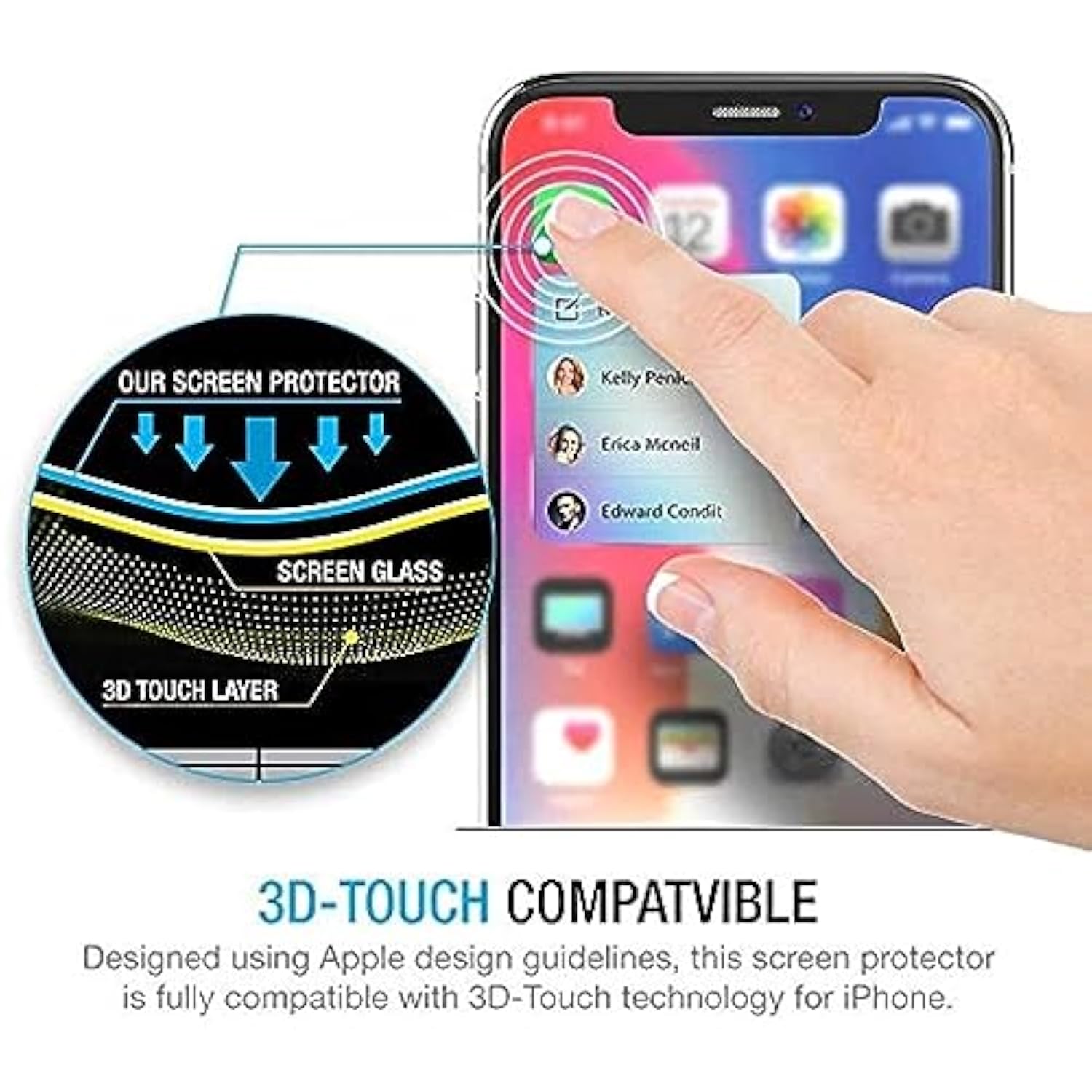 Tempered Glass Anti-Spy Bubble Free Case Friendly Easy Installation Film for iPhone 11/XR - 6.1 Inch