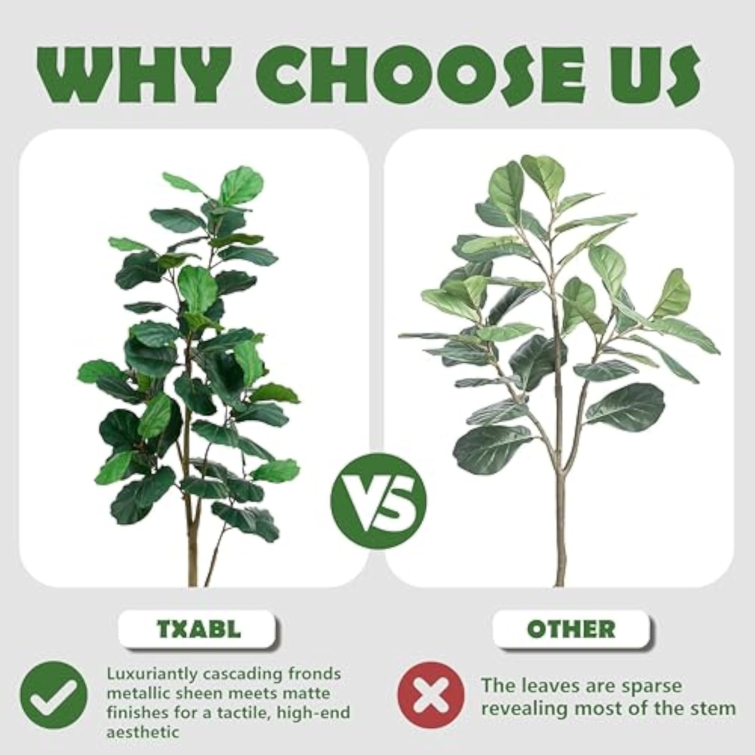 Artificial Fiddle Leaf Fig Tree, 7Ft Tall Faux Ficus Lyrata Fake Tree In White Pot, Artificial Tree Indoor Decor, Fiddle Leaf Fig Tree Fake Plant For Home Office Living Room Decoration Modern
