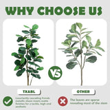 Artificial Fiddle Leaf Fig Tree, 7Ft Tall Faux Ficus Lyrata Fake Tree In White Pot, Artificial Tree Indoor Decor, Fiddle Leaf Fig Tree Fake Plant For Home Office Living Room Decoration Modern