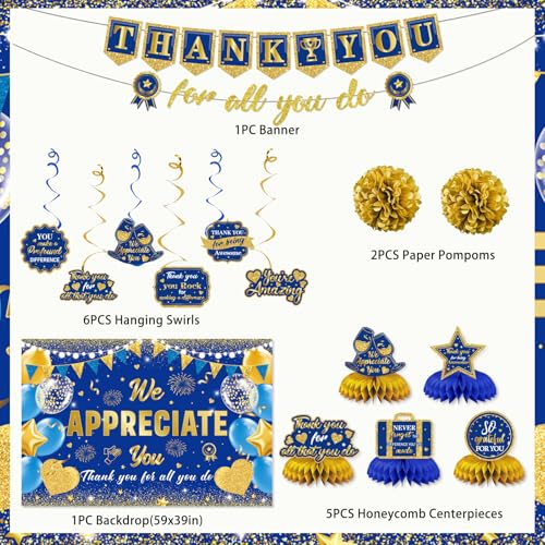 We Appreciate You Banner Decorations,Employee Appreciation Decorations