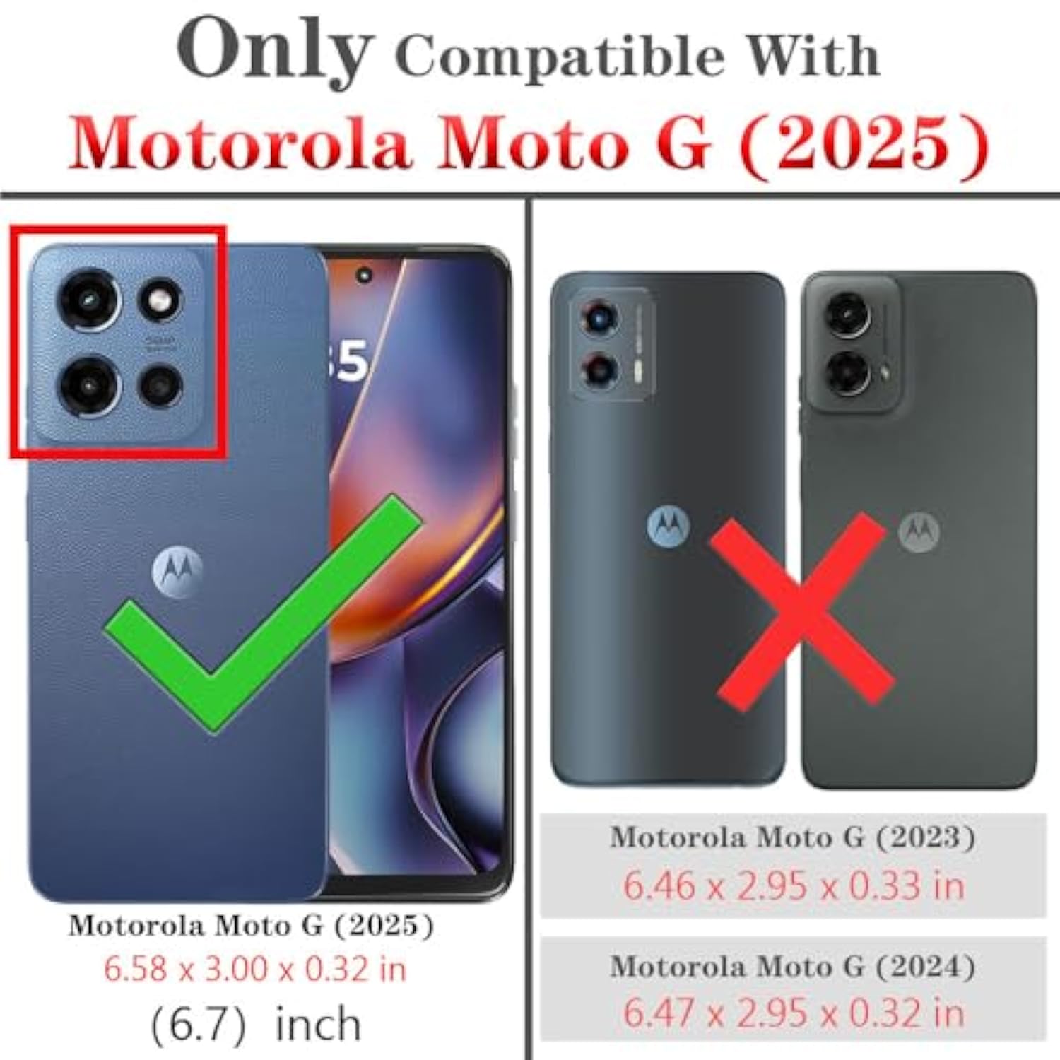 For Motorola Moto G 2025 Case With Screen Protection: Heavy Duty Protective Shockproof And Scratch Proof Cell Phone Case For Moto G 5G 2025 Black