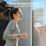 Original Stainless Steel Mesh Loop Compatible With Apple Watch Band 38Mm 40Mm 41Mm 42Mm 44Mm 45Mm 46Mm 49Mm Women Men, Magnetic Clasp Replacement Strap For Iwatch Series Ultra Se 10 9 8 7 6 5 4 3 2 1