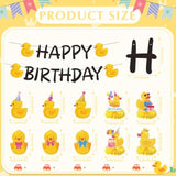 18Pc Duck Birthday Party Decorations Banner, Hanging Swirls, & Table Centerpieces
