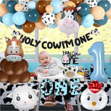 5pcs Farm Animal Balloons – Cow, Pig, Sheep & More Party Decorations