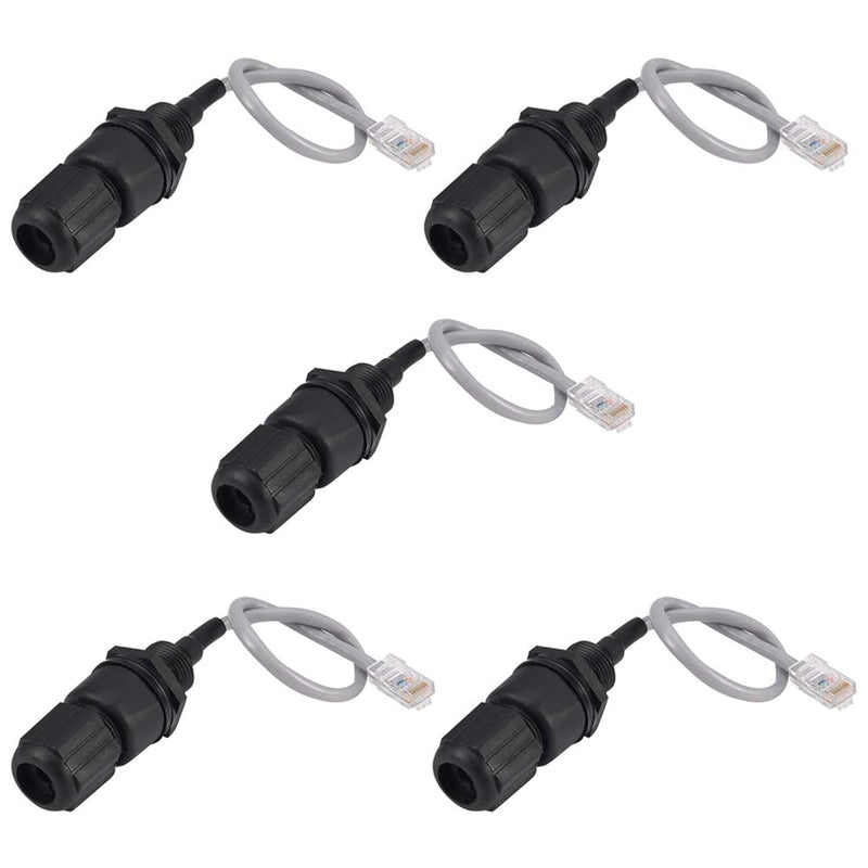 5Pcs M25 Rj45 Waterproof Cat5/5E/6 8P8C Connector Ip67 Ethernet Lan Cable Conn