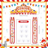 3 Pcs Carnival Circus Porch Banner Decorations Circus Party Awning Hanging Banner Carnival Welcome Door Decorations Set For Birthday Baby Shower Party Supplies