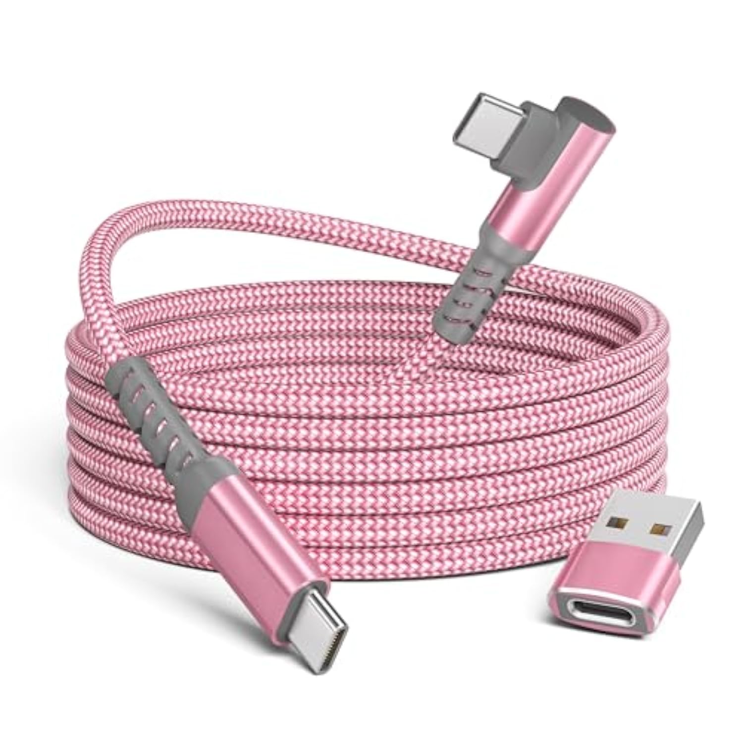 Usb C To Usbc 100W Charger Cable 10Ft With Usb Adapter,90 Degree Fast Pd Car Charging Cord For Iphone 16 15 Plus Pro Max,Airpods 4,Macbook,Ipad 10 Air 4 5 Mini 7Th 6Th Gen,Galaxy S25 S24