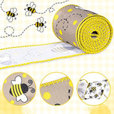 30 Yard Bumble Bee Ribbon 6 Design Yellow Black Dots Plaid Strip Wired
