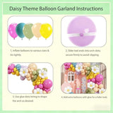 Daisy Pastel Balloon Garland Kit, 168Pcs Pink And Green Yellow Wildflower Party Decorations For Wild Flower Baby In Bloom Baby Shower Spring Daisy Theme Birthday Boho Mothers Day Party Decorations