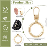 20Pcs 5 Colors Zipper Pull Replacement, Round Ring Shape Geometric Cir