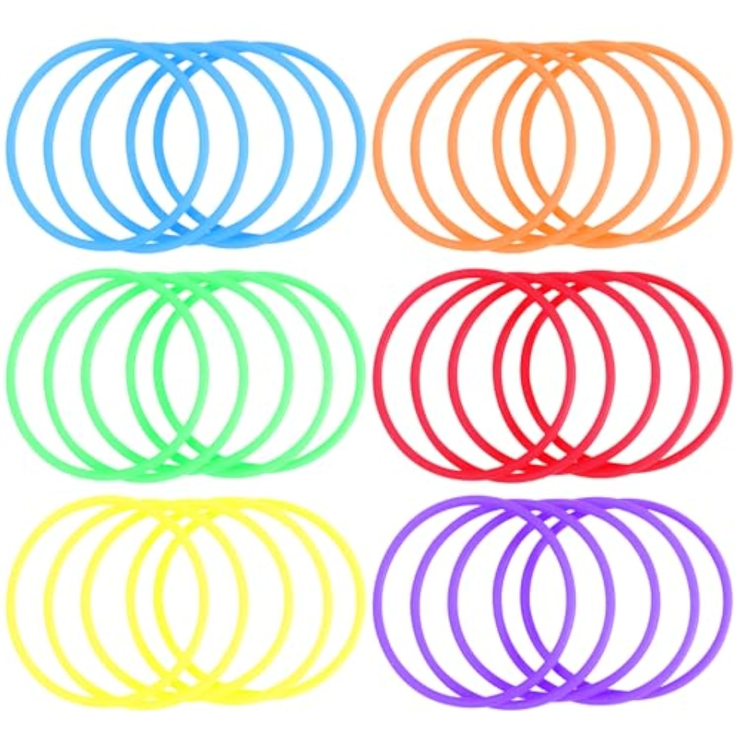 Silicone Jelly Hair Tie Bracelet 30Pcs Glow Bracelets Rubber Bracelets For Women 80S Style Neon Wrist Band Elastics Party Favors