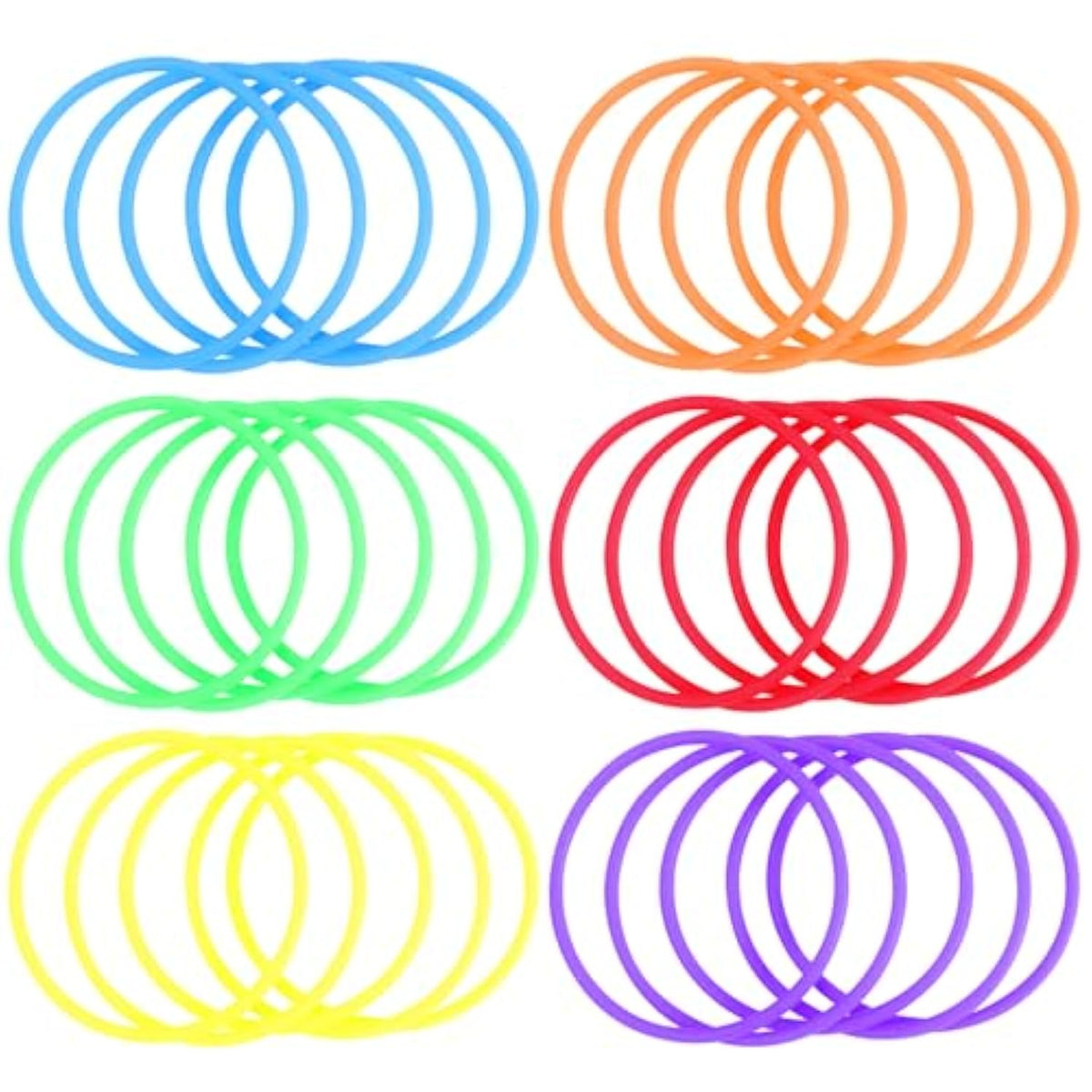 Silicone Jelly Hair Tie Bracelet 30Pcs Glow Bracelets Rubber Bracelets For Women 80S Style Neon Wrist Band Elastics Party Favors
