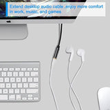 CableCreation 3.5mm Headphone Extension Cable 3FT/0.9M, Right Angle 3.5mm Male to Female Audio Stereo Cable with Silver-Plating Copper for iPhones, iPad, Beats, PS4 Headset, Home/Car Stereos, Black