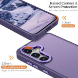 For Samsung Galaxy S25 Case, Skin Feel Translucent Frosted Anti-Scratch Protective Phone Cover For Samsung S25 With Semi-Clear Bumper Hard Pc Back Soft Silicone Edge, Matte Purple
