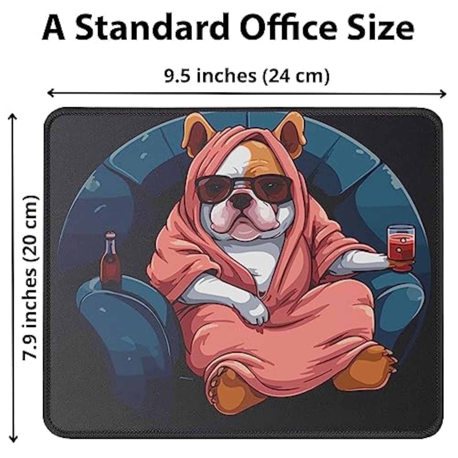 Funny Dog On Sofa Computers Laptop Mouse Pad - Gaming 9.5 X 7.8 Inch Mouse Mat For Dog Owner Dog Mother Gifts