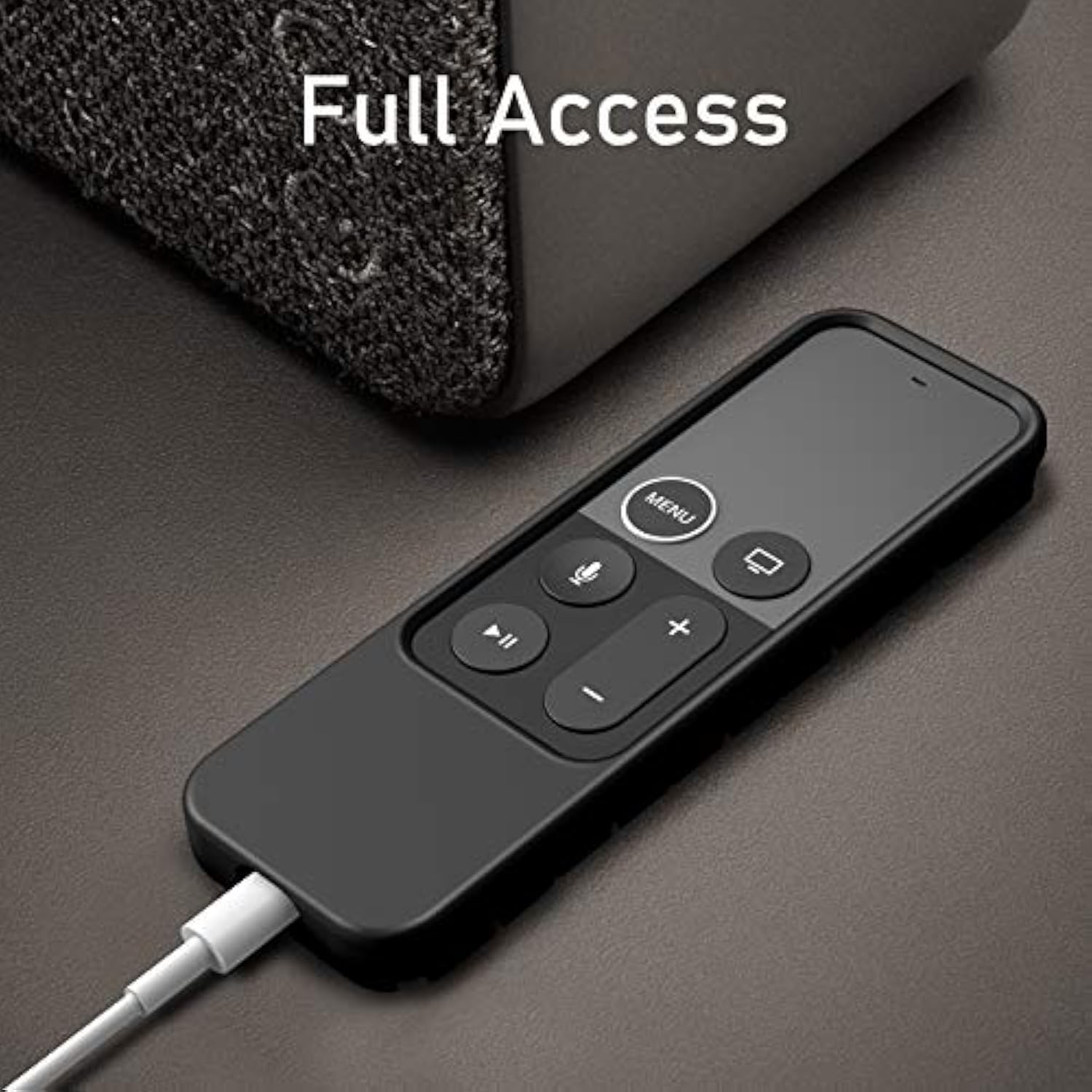 Fintie Protective Case for Apple TV 4K/ HD Siri Remote (1st Gen) - Honey Comb Lightweight Anti Slip Shockproof Silicone Cover for Apple TV 4K 5th 4th Gen Siri Remote Controller, Black