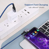 [6-Pack] Right Angle Usb Type C Cable, [6.6T] 90 Degrees C Charger Cable Fast