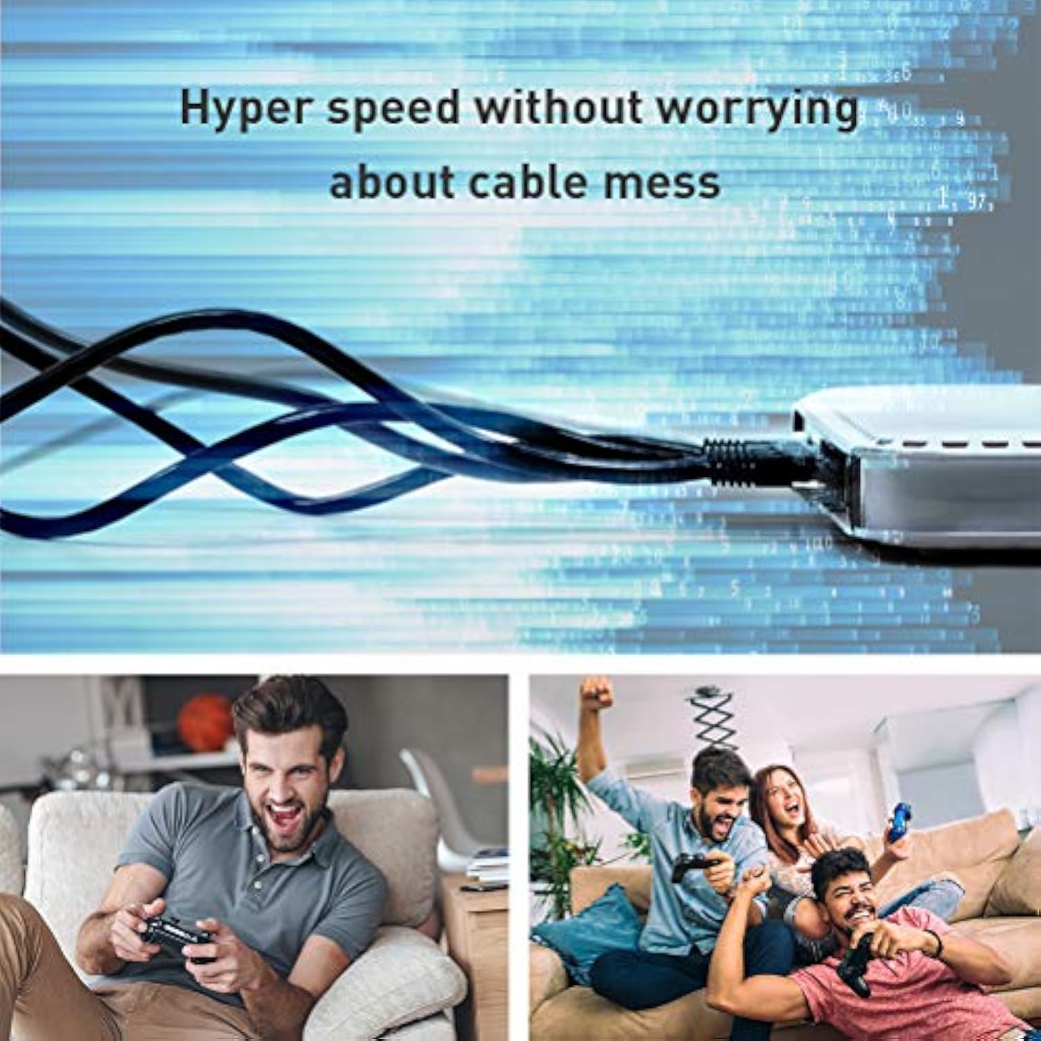 Cat 8 Ethernet Cable 10 Ft,Gaming Internet Network Computer Patch Cord, Faster