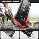 For Samsung Galaxy S10E Case, [Built In Screen Protector And Kickstand] Heavy Duty Military Grade Protection Shockproof Protective Cover For Samsung Galaxy S10E, Black