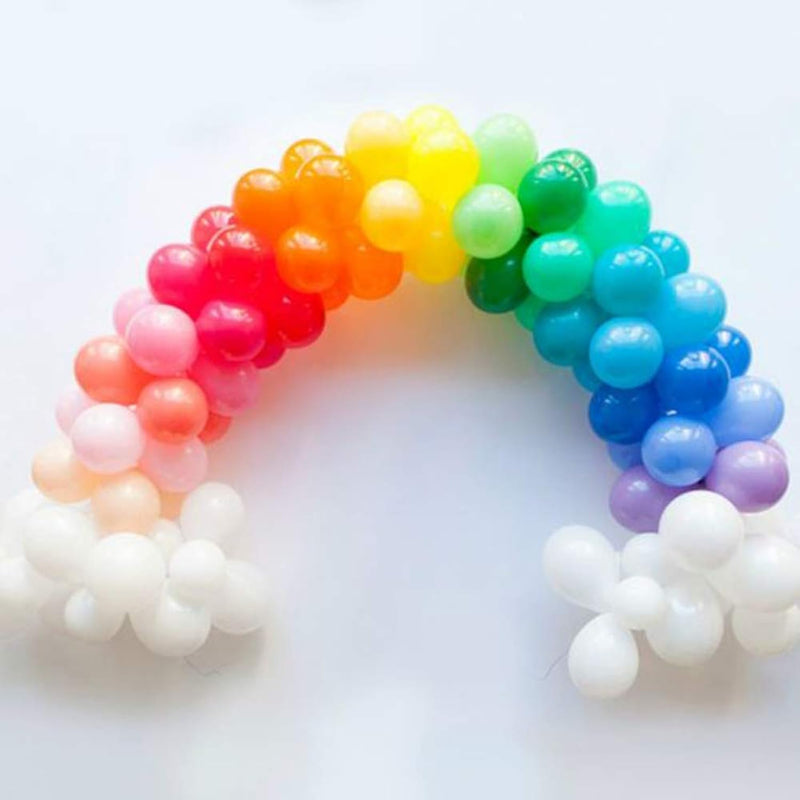 100Pcs Rainbow Party Balloon Garland & Arch Kit-100Pcs Latex Balloons,