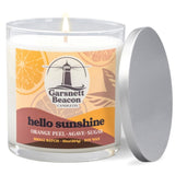Hello Sunshine Soy Candle | Orange Peel, Agave, Sugar Scented Candle | Great For Home, Office | 100% Natural Soy Wax - 60+ Hour Burn Time | Handcrafted In The Usa By