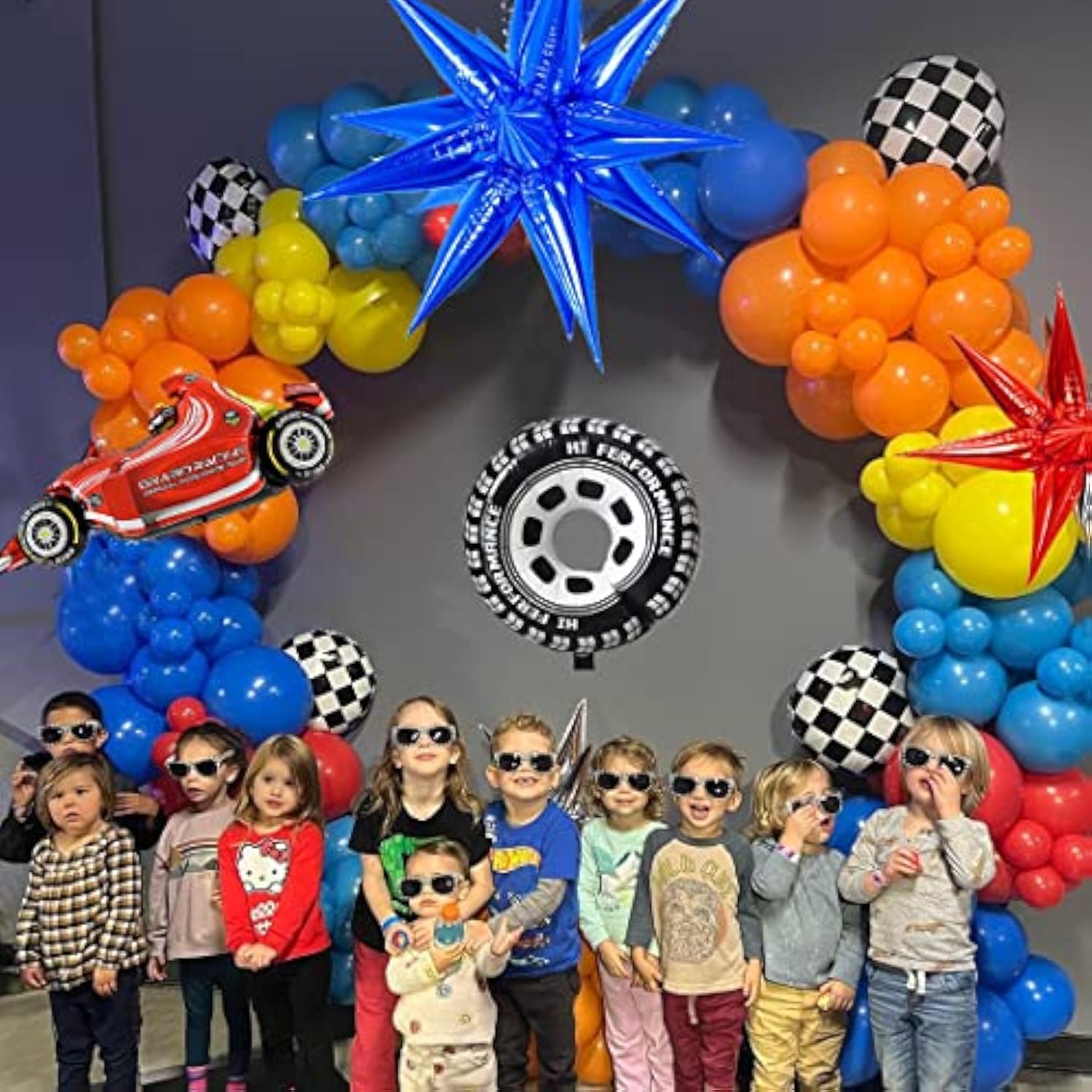 Race Car Balloons Arch Garland Kit With 145 Pcs Race Car Birthday Party Decorations Balloons For Monster Car Truck Party Race Car Theme Birthday Party Supplies