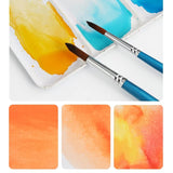 36 Colors Solid Watercolor Paint Set With Refillable Water Brush, Artist-Grade Half Pans In Tin Box - Professional Watercolor Kit For Artists, Adults, Beginners And Painting Lovers