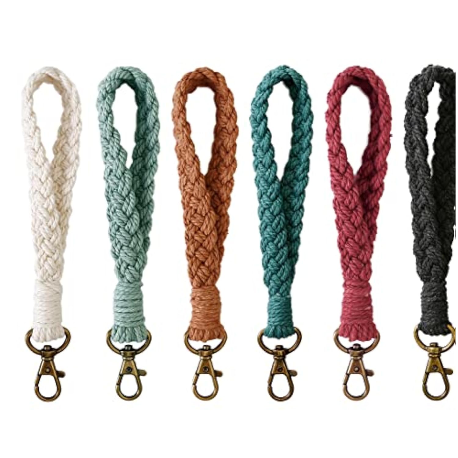2 Pcs Phone Wrist Strap, Cell Phone Lanyard, With 2× Phone Tether Tab, Handmade Macrame Keychain, Phone Case Wrist Lanyard For Women Girls(White+Black)