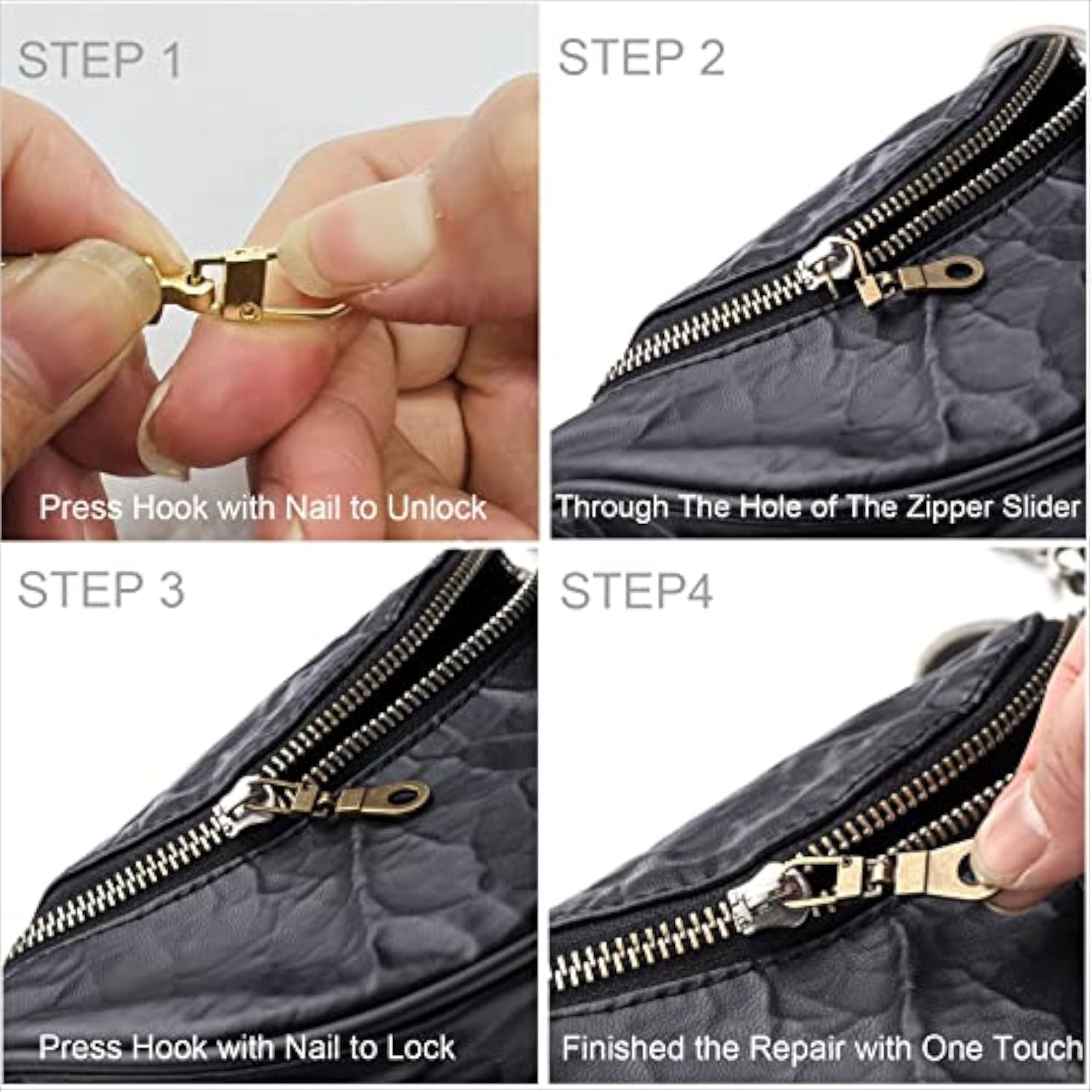 Zipper Pull Replacement For Small Holes Zipper, Detachable Zipper Tab