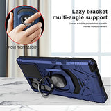 Phone Case For Samsung Galaxy S25 Ultra 5G, S25 Ultra Screen Protector, Ring Kickstand For Magnetic Car Mount, Heavy Duty Shockproof Protective Rugged Cell Phone Cover-Rose Gold