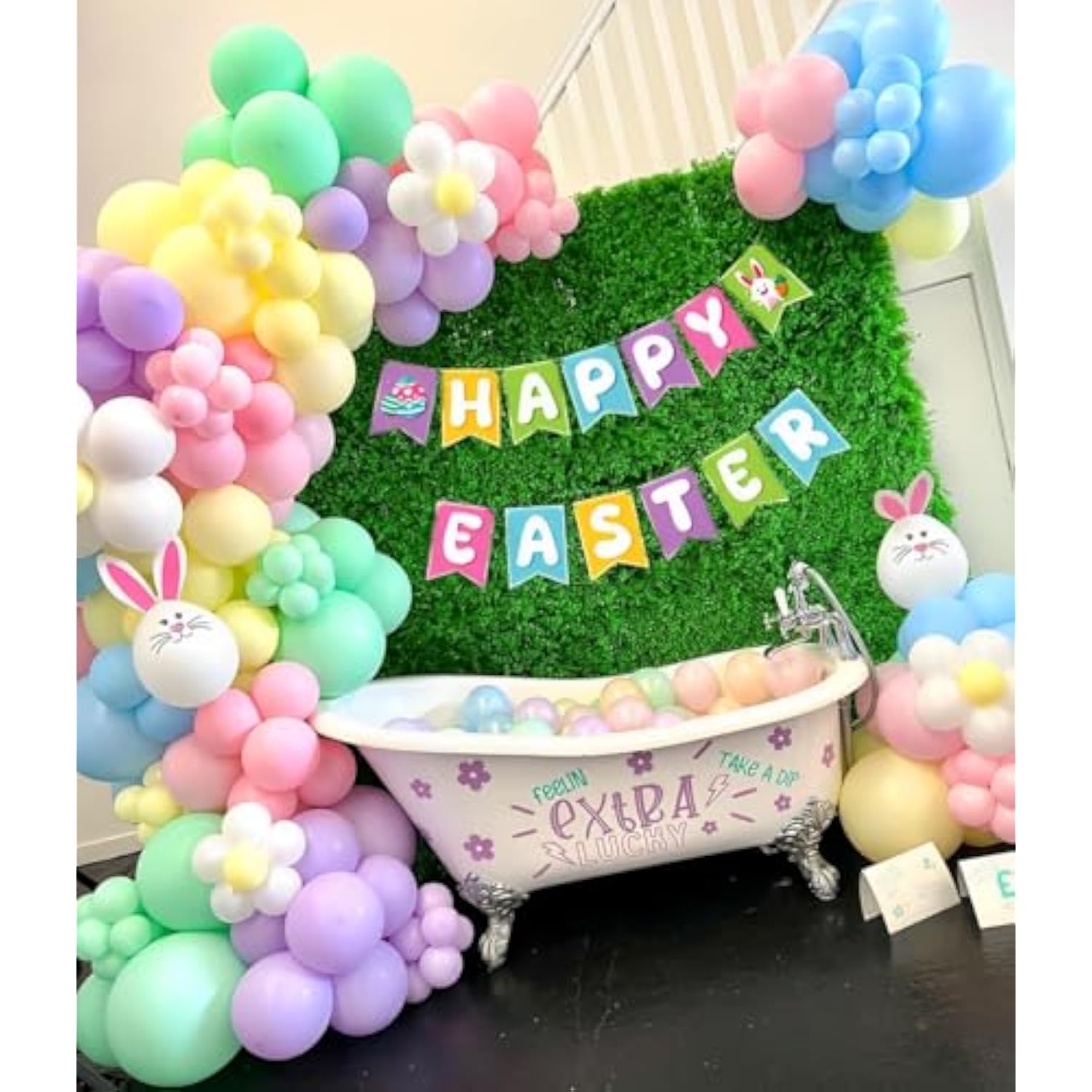 136Pcs Pastel Balloons Garland Arch Kit, Pastel Macaron Balloons With Daisy Balloon For Wedding Anniversary Easter Birthday Party Decoration
