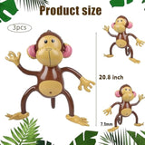3 Pcs Inflatable Monkeys Jungle Animal Balloons Birthday Baby Shower Party Decor