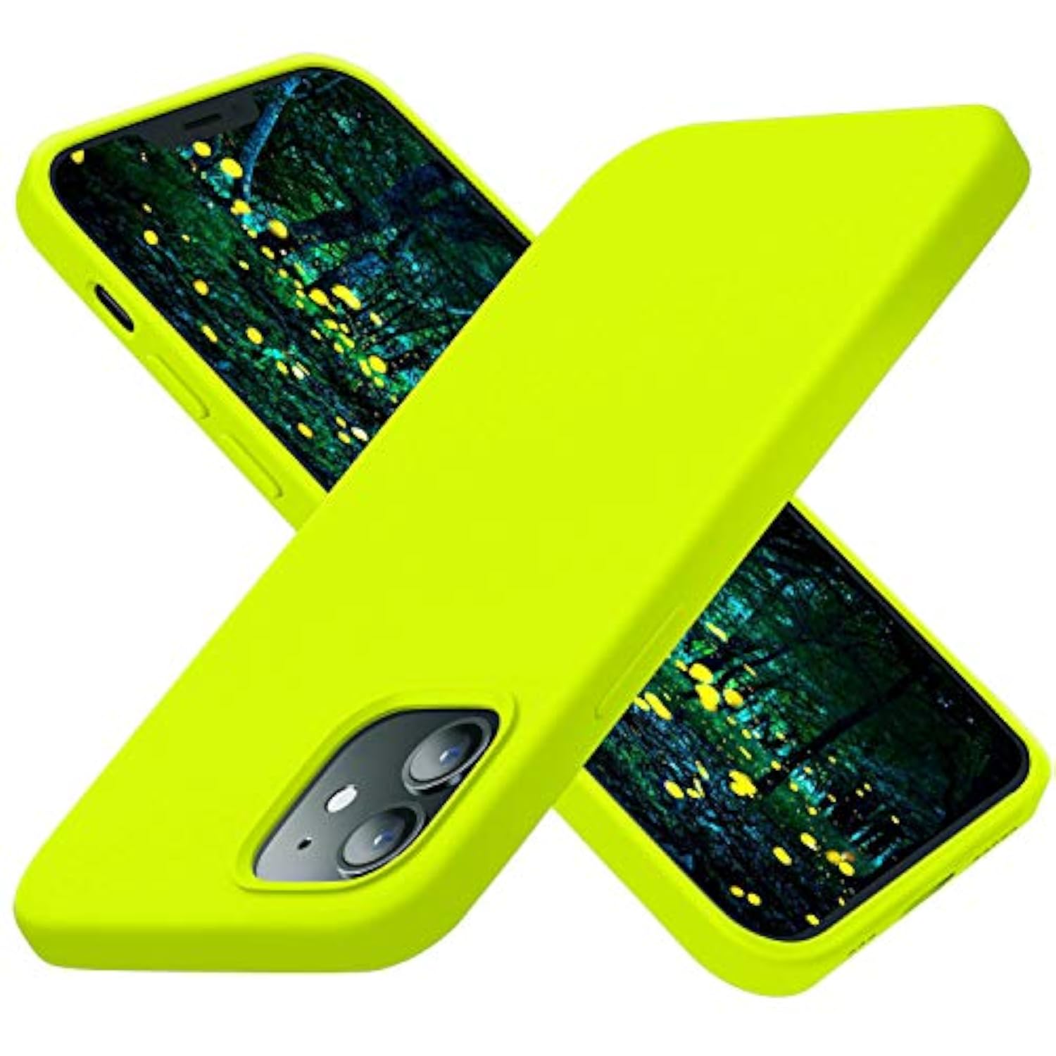 Fluorescent Green Silicone Phone Case for iPhone 12 and iPhone 12 Pro