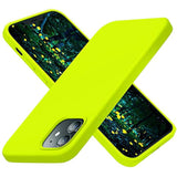 Fluorescent Green Silicone Phone Case for iPhone 12 and iPhone 12 Pro