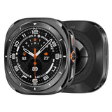 Metal Case for Samsung Galaxy Watch Ultra 47mm Case, Stainless Steel Protective Rugged Bumper Thin Frame with Ceramic-Like Back Cover for Galaxy