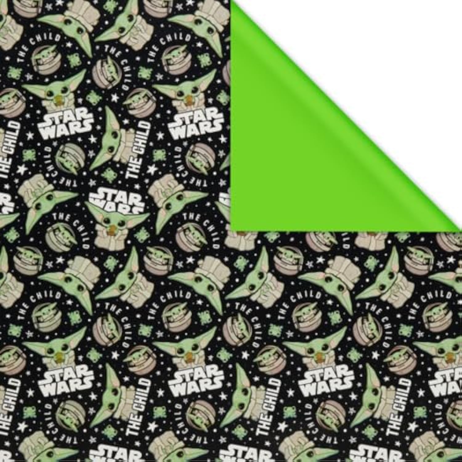 American Greetings Star Wars Mandalorian Wrapping Paper, The Child/Baby Yoda (1 Roll, 75 sq. ft.)