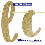 Welcome Gold Glitter Hanging Sign Banner- First Day Of School, Classroom, Wedding, House, Home Decor (Gold)