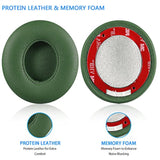 Solo 2/3 Wireless Earpads - Replacement Ear Cushion Pads With Protein Leather And Memory Foam For Beats Solo 2.0/3.0 Wireless On Ear Headphones Only (Turf Green)