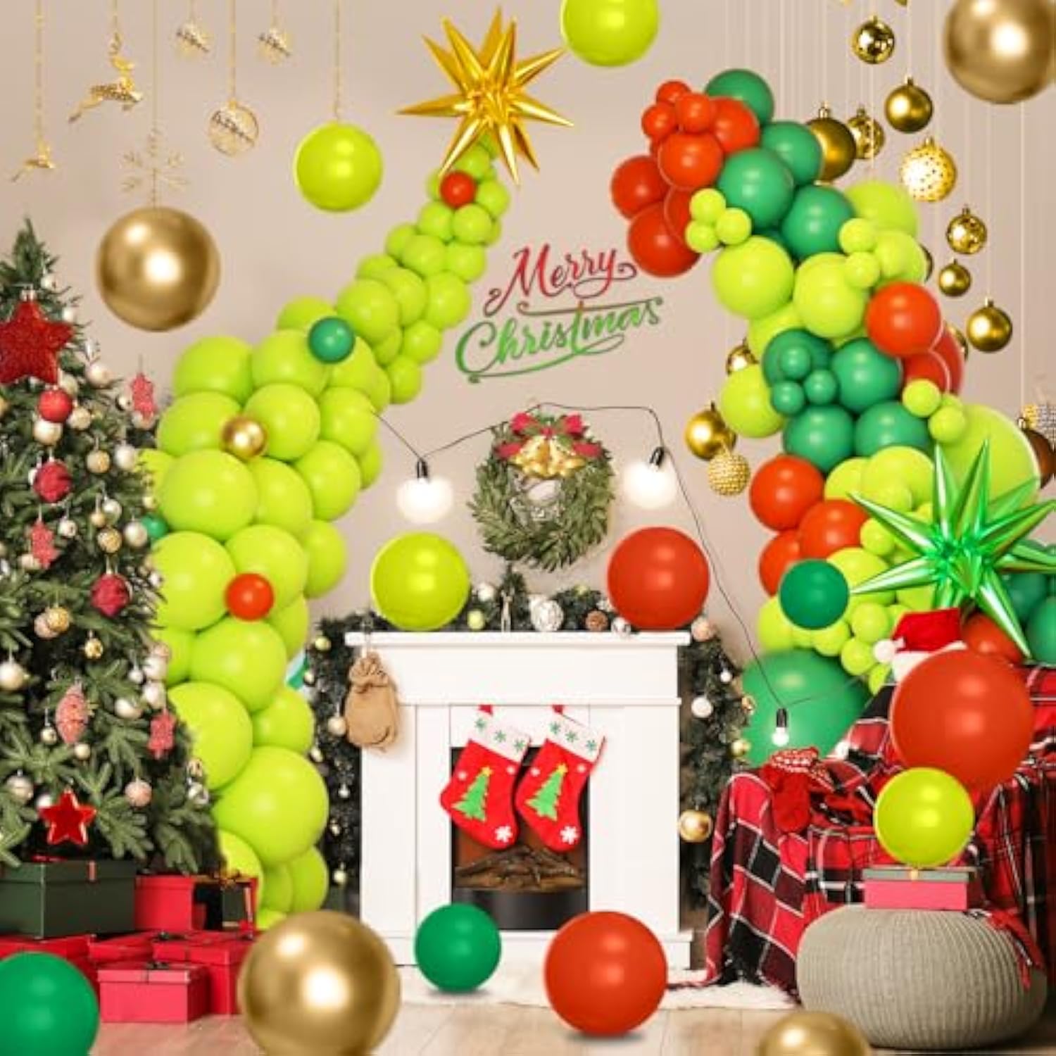 Green Balloon Arch Kit 178 Pcs Christmas Balloon Arch Garland Kit Includes Green And Red Balloons Include Green Red Balloons For Christmas Birthday Party Decorations Supplies