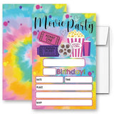Movie Birthday Decorations, Movie Party Celebration, Movie Night Invitations For Birthday. (088)
