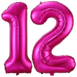 Hot Pink 40" Number Balloons 12 or 21 for Birthday Party Anniversary Decorations