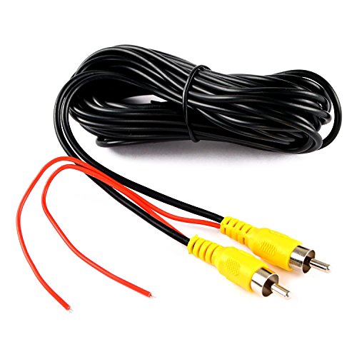 Backup Camera RCA Video Cable,Car Reverse Rear View Camera Video Cable with Detection Wire(20FT/6m),AV Extension Cable with RCA Video Female to