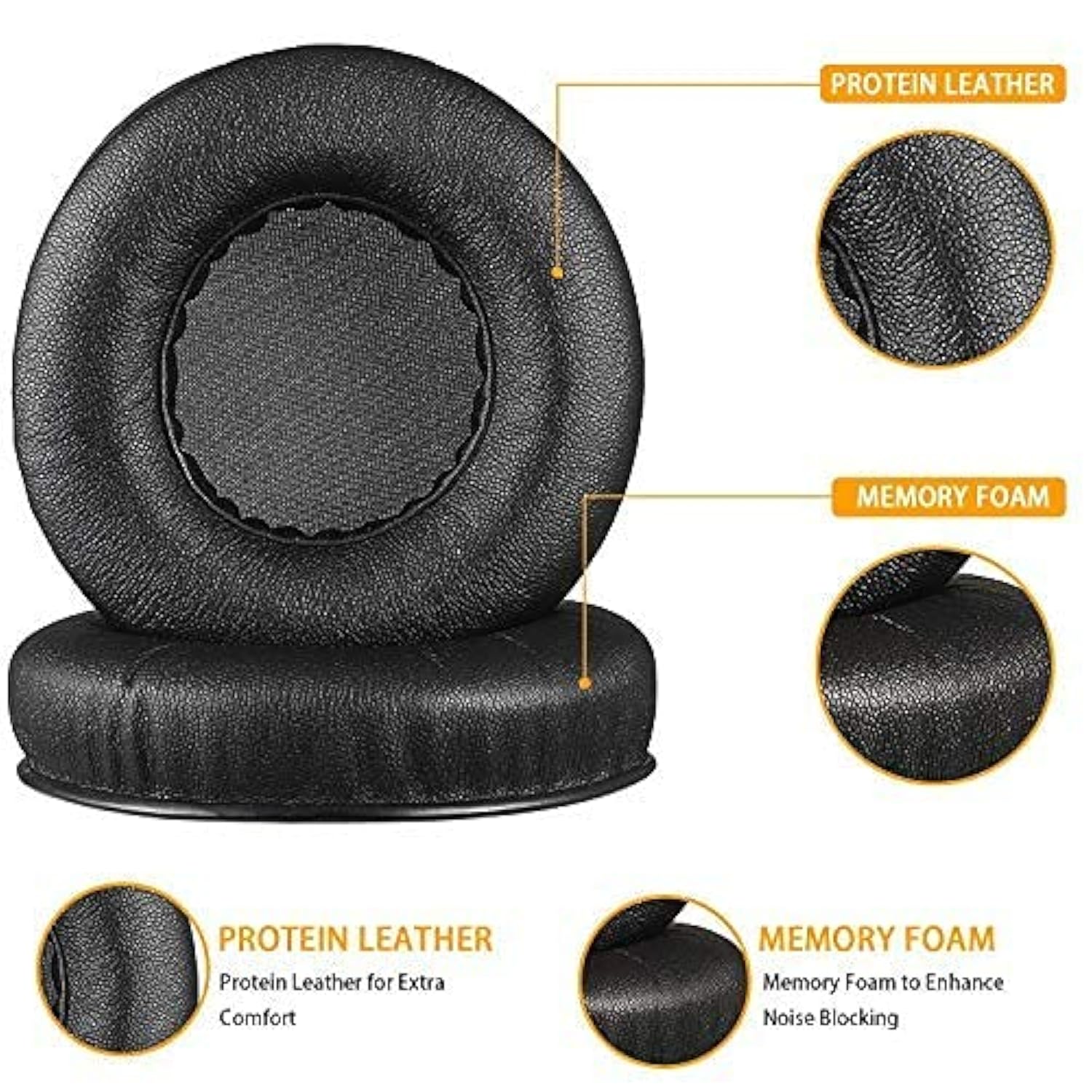 Replacement Ear Cushions Earpads Compatible With Razer Kraken Pro V1 Gaming Headphones (Black)