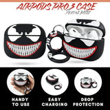 Kawaii 3D Cartoon AirPods Pro 3 Case Kit, 2025 Model, Soft Silicone Protective Cover for Apple AirPods Pro 3rd Generation with Keychain for Women, Girls, Boys, Venom Design