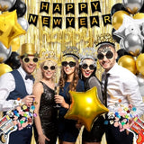 91-Piece 2026 New Year Party Set with Glasses, Headbands, Balloons, and Blowouts