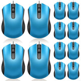 12 Pcs Wired Computer Mouse Bulk Cord Usb Computer Mice Ergonomic Wired Mouse For Pcs, Computers, Laptops, Gaming Office Home Supplies (Light Blue)